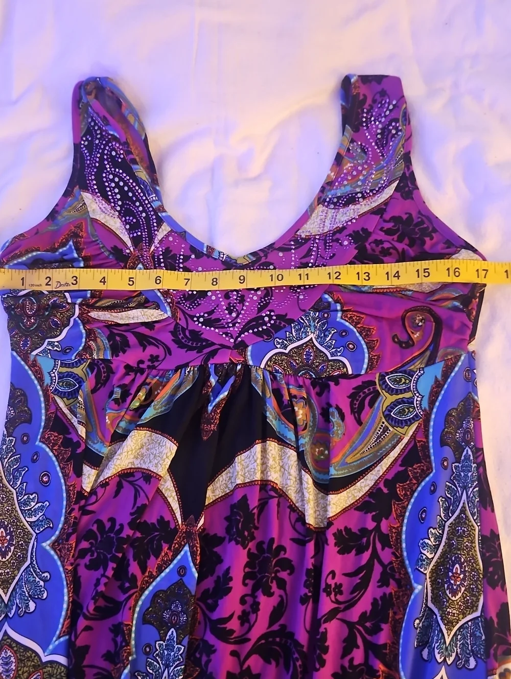live and let live One World  Purple Paisley Maxi Dress With Sparkle